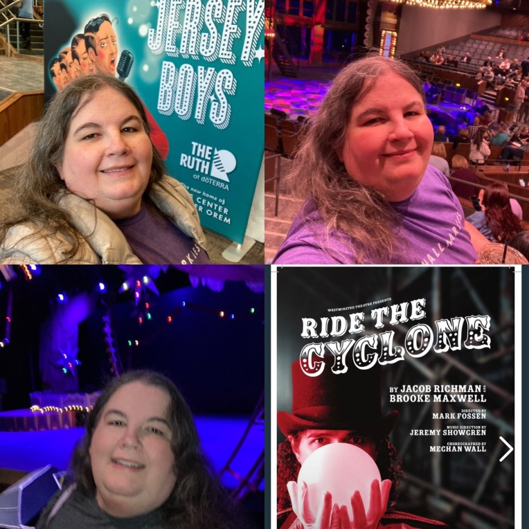 UTAH THEATRE LOG 3/30-4/11 (JERSEY BOYS, RIDE THE CYCLONE) (RACHEL’S THEATRE LOG 120)