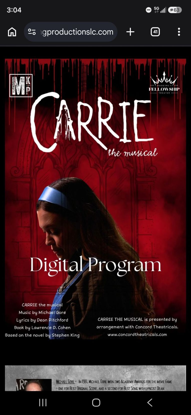 High school trauma and blood abound with MadKing’s Carrie (Review)